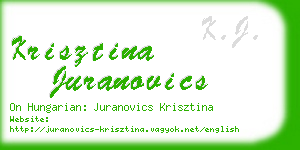 krisztina juranovics business card